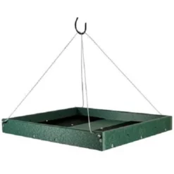 Songbird Essentials Hanging Platform Green Bird Feeder, Large Hanging Feeders