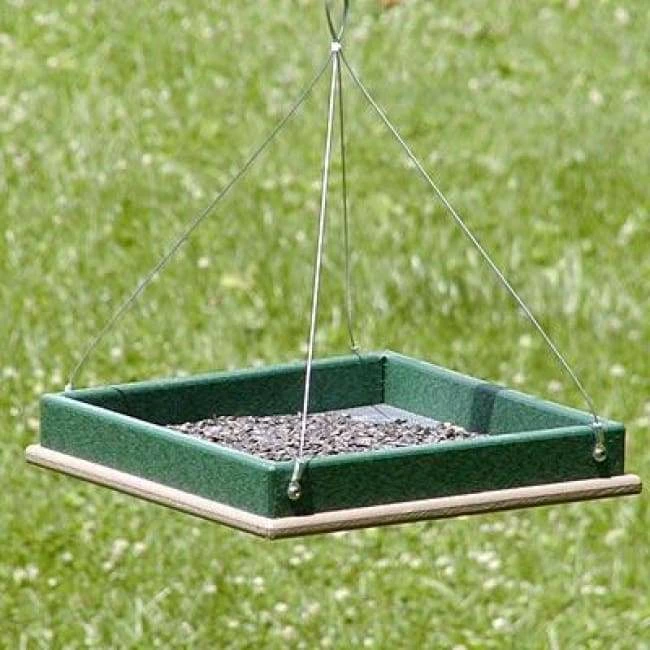 Songbird Essentials Hanging Platform Green And Brown Bird Feeder, Small Hanging Feeders 3 Songbird Essentials Hanging Platform Green And Brown Bird Feeder, Small Hanging Feeders
