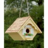 Home Bazaar Little Hanging Yellow Wren House Decorative Houses