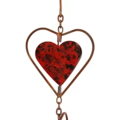 Ancient Graffiti Lawn & Garden Heart Rain Chain, Multicolored 7 Ancient Graffiti Lawn & Garden Heart Rain Chain, Multicolored
