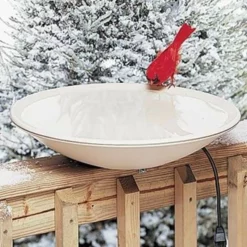 Allied Precision Heated Bird Bath With Deck Mount Deck Mounted Bird Baths