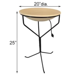 Allied Precision Heated Bird Bath With Metal Stand, White