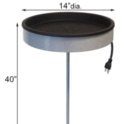 Erva Tool & Die Heated Bird Baths Heated Bird Bath With Pole