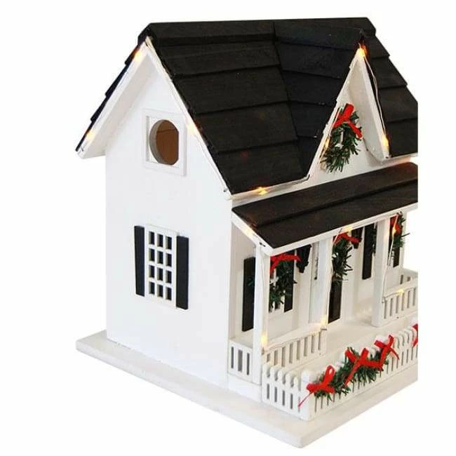 Home Bazaar Holiday Bird House With LEDs Post / Pole Mounted Houses 6 Home Bazaar Holiday Bird House With LEDs Post / Pole Mounted Houses