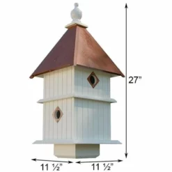 A Wing And A Prayer Holly Bird House With Hammered Copper Colored Metal Roof Decorative Houses
