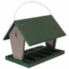 Songbird Essentials Hopper Green And Brown Bird Feeder, Large 1 Songbird Essentials Hopper Green And Brown Bird Feeder, Large