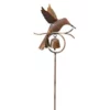 Ancient Graffiti Hummingbird With Bell Garden Stake