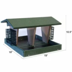 Songbird Essentials Hanging Feeders Large Double Hopper Seed And Suet Feeder