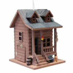 Home Bazaar Log Cabin Bird House Decorative Houses