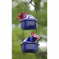 Parasol Lunch Pail Hummingbird Feeder, Small, Blue Hummingbird Feeders
