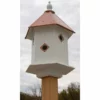 A Wing And A Prayer Decorative Houses Magnolia Bird House With Hammered Copper Colored Metal Roof