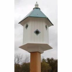 A Wing And A Prayer Magnolia Bird House With Verdigris Roof Decorative Houses