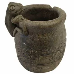 Athens Stonecasting Mayan Frog Planter