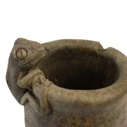 Athens Stonecasting Mayan Frog Planter