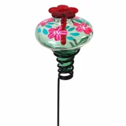 Parasol Hummingbird Feeders Mini-Blossom Botanica Staked Green Hummingbird Feeder