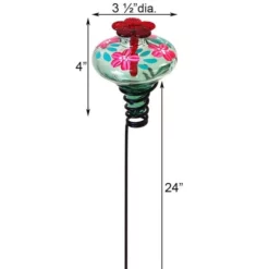 Parasol Hummingbird Feeders Mini-Blossom Botanica Staked Green Hummingbird Feeder
