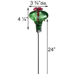 Parasol Mini-Blossom Green Hummingbird Feeder W/ Stake Hummingbird Feeders