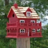 Home Bazaar Novelty Cottage Red Bird House