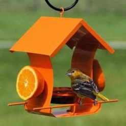 Woodlink Hanging Feeders Orange Metal Six Station Oriole Feeder