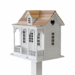 Home Bazaar Orchard Cottage White Bird House Decorative Houses