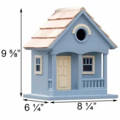 Home Bazaar Pacific Grove Light Blue Bird House Decorative Houses