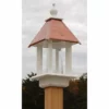 A Wing And A Prayer Pavilion Bird Feeder With Hammered Copper Colored Metal Roof Decorative Feeders