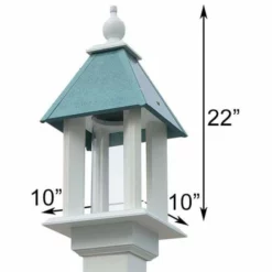 A Wing And A Prayer Decorative Feeders Pavilion Bird Feeder With Verdigris Roof