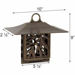 Whitehall Products Hanging Feeders Pinecone French Bronze Colored Suet Feeder