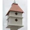 A Wing And A Prayer Plantation Bird House With Hammered Copper Colored Metal Roof