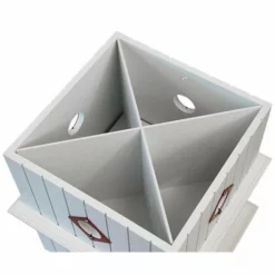 A Wing And A Prayer Plantation Bird House With Merlot Red Roof