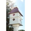A Wing And A Prayer Plantation Bird House With Merlot Red Roof