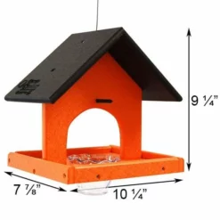 Green Meadow Houses & Feeders Hanging Feeders Polywood Black And Orange Recycled Plastic Single Oriole Feeder