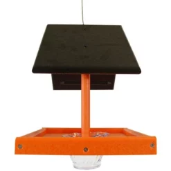 Green Meadow Houses & Feeders Hanging Feeders Polywood Black And Orange Recycled Plastic Single Oriole Feeder