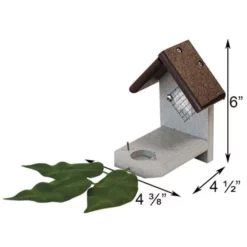 Green Meadow Houses & Feeders Polywood Brown And Gray Recycled Plastic Hummingbird Nest