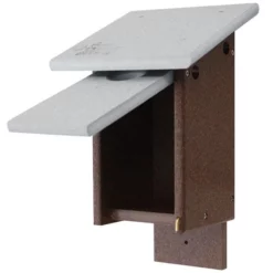 Green Meadow Houses & Feeders Polywood Gray And Brown Recycled Plastic Bluebird House Post / Pole Mounted Houses
