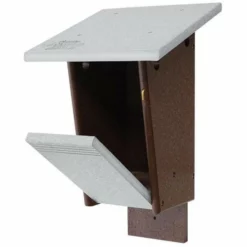 Green Meadow Houses & Feeders Polywood Gray And Brown Recycled Plastic Sparrow Resistant Bluebird House