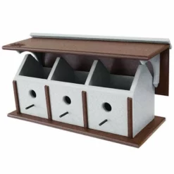 Green Meadow Houses & Feeders Polywood Recycled Plastic Horizontal Triple Wren House