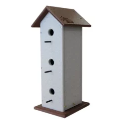 Green Meadow Houses & Feeders Post / Pole Mounted Houses Polywood Recycled Plastic Vertical Triple Wren House