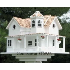 Home Bazaar Post Lane Cottage Bird House Decorative Houses