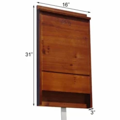 BestNest Premium Stained Dark Brown Bat House, 100 Bats