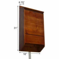 BestNest Premium Stained Dark Brown Bat House, 400 Bats