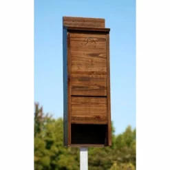 BestNest Premium Stained Dark Brown Bat House, 65 Bats