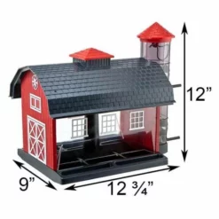Heritage Farms Red Barn Bird Feeder