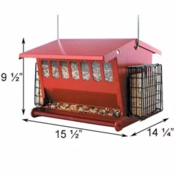 Heritage Farms Hanging Feeders Seeds & More Double Sided Bird Feeder