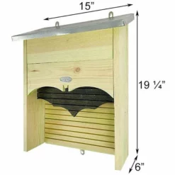 Esschert Design Silhouette Two Chamber Bat House For 20 Bats All Bird Houses