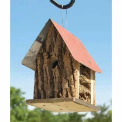 Bird In Hand Summer Camp Bark Cabin Bird Houses, Set Of 3