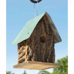 Bird In Hand Summer Camp Bark Cabin Bird Houses, Set Of 3