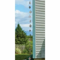 Ancient Graffiti Lawn & Garden Sun And Moon Rain Chain, Copper & Silver