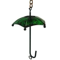 Ancient Graffiti Umbrella And Bell Rain Chain, Multicolored