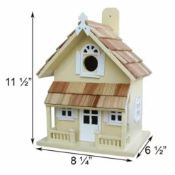 Home Bazaar Victorian Cottage Butternut Bird House